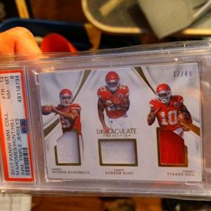2017 Panini immaculate collection Mahomes / hunt rc Jersey peace and Tyreek /49